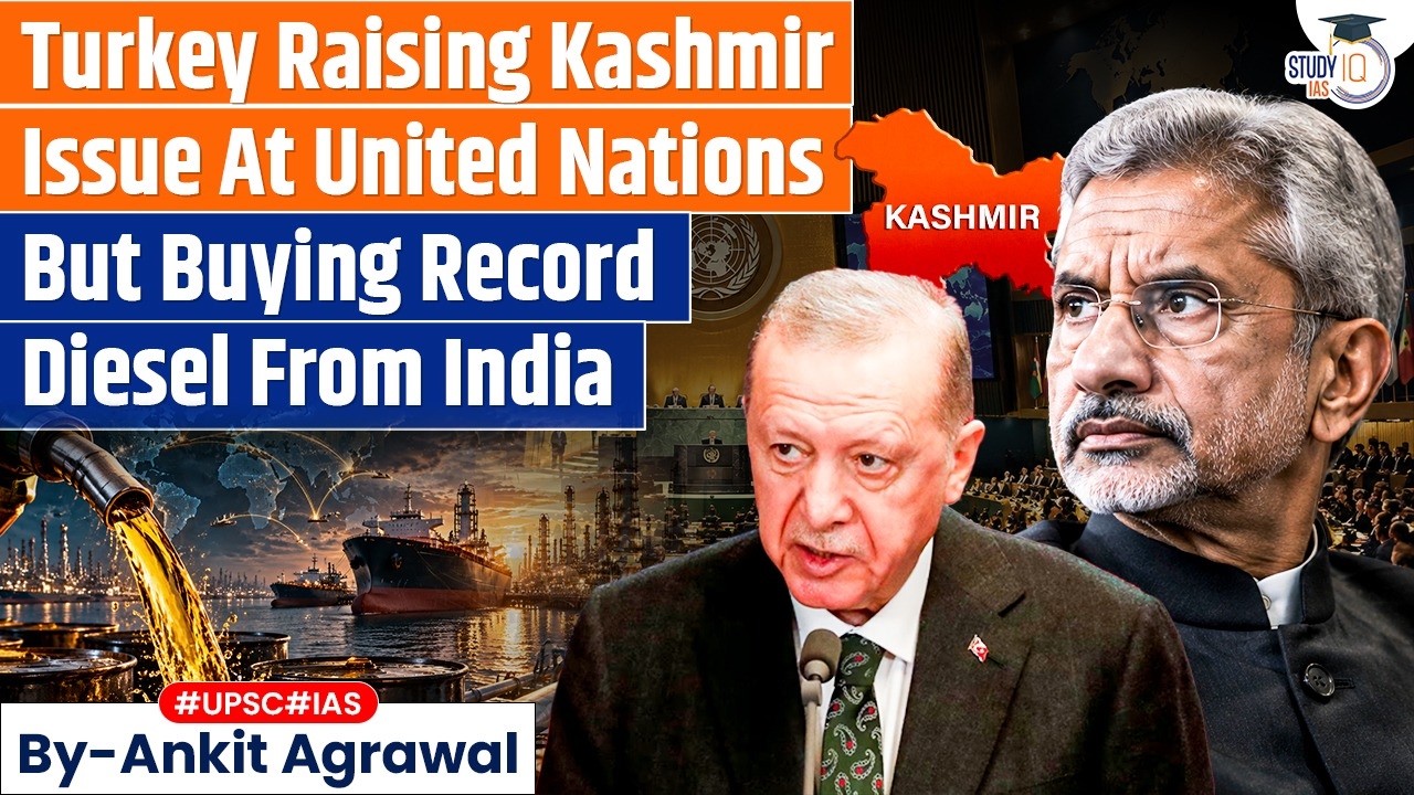 Turkey's Erdogan rakes up Kashmir at UNGA | Ankit Agrawal Study IQ