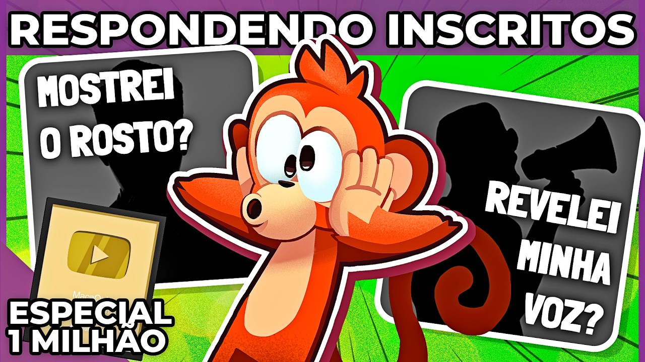 🙈🏆 ESPECIAL DE 1M DE INSCRITOS DO MACAQUINHO | Respondendo inscitos | mostrei minha voz? #macaquiz