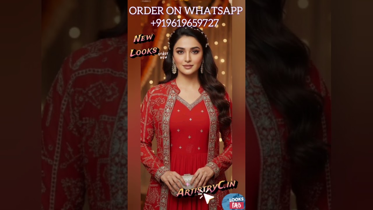 Latest Chinon Jacket Gown @Rs4930? Akshara Style Heavy Work for 2025 Parties! Whatsapp +919619659727