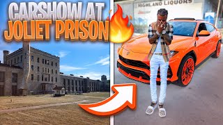 CRAZY CARSHOW AT THE JOLIET PRISON AND WE WENT INSIDE NOT A PLEASANT SIGHT
