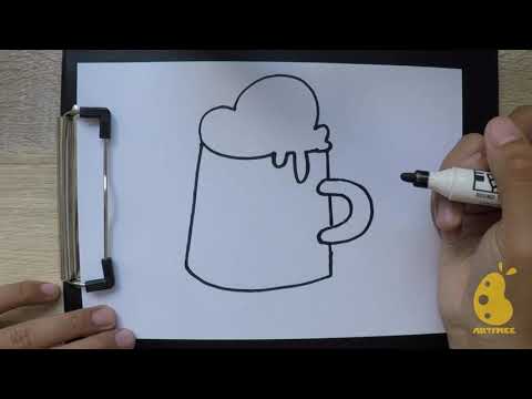 How to Draw cute beer - YouTube