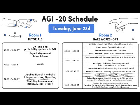 Room 1 - AGI Conference 2020 - Tuesday