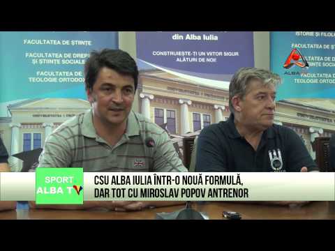 CSU Alba Iulia într-o nouă formulă, dar tot cu Miroslav Popov antrenor