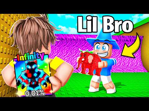 Upgrading My Lil Bro With DIVINES For 24 Hours in Escape Tsunami for Brainrots!