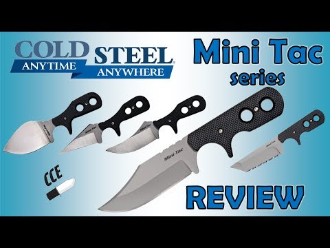 Neck Knife Review of COLD STEEL Mini Tac Bowie  -  49HCF
