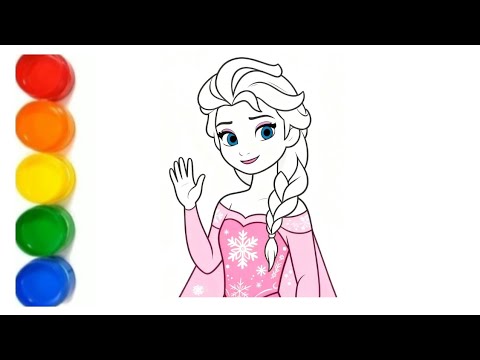 Elsa frozen 2 easy drawing for kids and toddlers