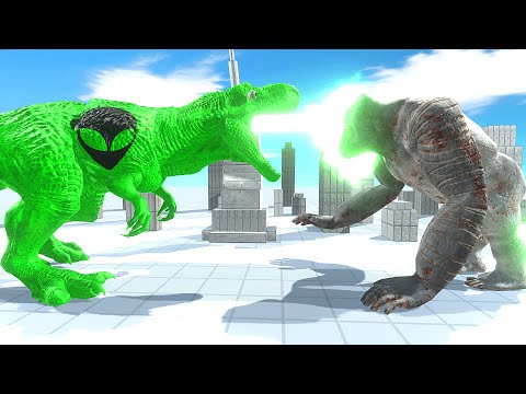 NEW UPDATE ALIEN TREX vs EVERY UNIT - Animal Revolt Battle Simulator #102