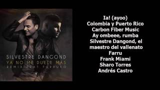 Silvestre Dangond - Ya No Me Duele Más (ft  Farruko Remix) Letra