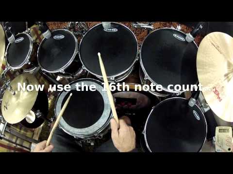 DRUM LESSONS MADE EASY - learn how to move the Single Paradiddle accent..