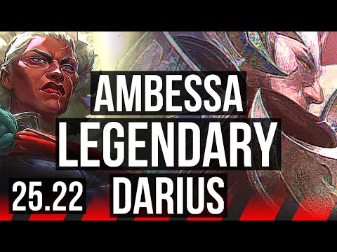 AMBESSA vs DARIUS (TOP) | 7 solo kills, Legendary, 15/3/6 | KR Master | 25.22