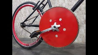 increase the maximum speed of your bike.homemade giant crank bike