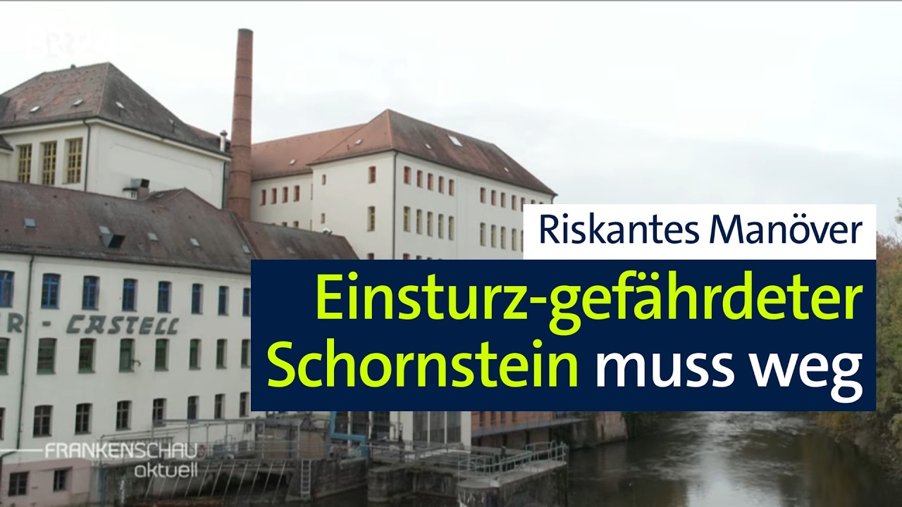"In jeder Hinsicht volle Herausforderung": Einsturz-gefährdeter Schornstein muss weg | BR24