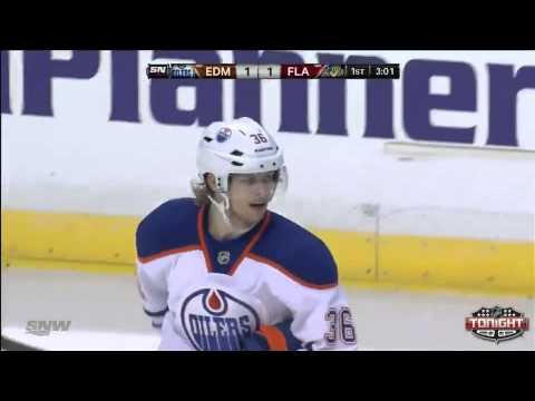 Philip Larsen nets goal for the Edmonton Oilers