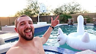 NEW POOL BASKETBALL HOOP!!