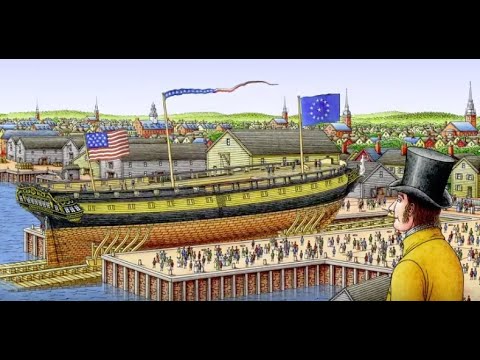 Animation of USS Constitution's Construction and Launch