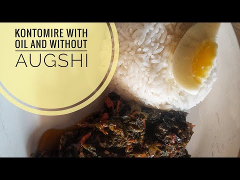Authentic Ghanaian kontomire stew with oil and without augshi/pumpkin seeds.Delicious and so easy...