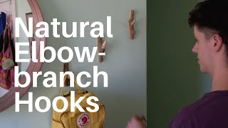 Making/installing natural branch wall hooks   |  Easy hand-tools-only project