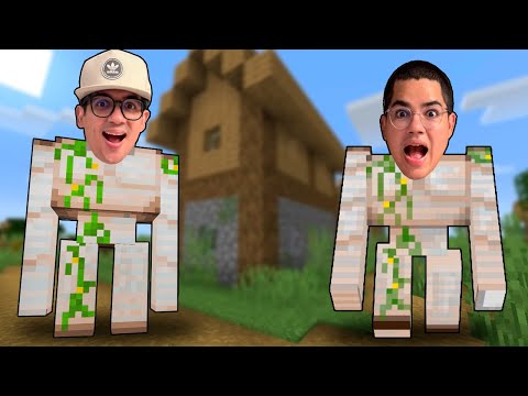 VIRAMOS GOLENS DE FERRO POR UM DIA NO MINECRAFT! (super força)