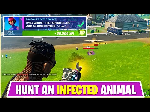 EASY WAY ** Hunt an infected animal - Easy way to Hunt an infected Animal Fortnite Season7