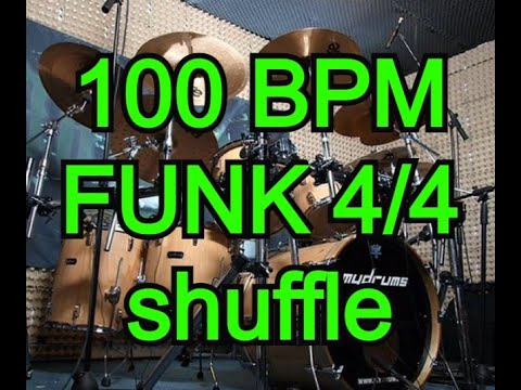 FUNK beat Shuffle 100 bpm (no Fills) - Drums