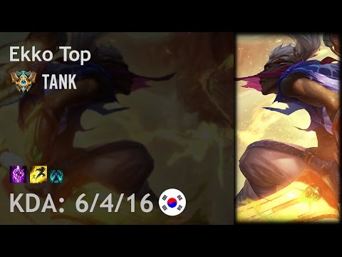 Ekko Top vs Kennen - TANK - KR Challenger Patch 6.20