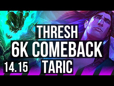 THRESH & Miss Fortune vs TARIC & Kai'Sa (SUP) | 6k comeback, 800+ games | EUNE Grandmaster | 14.15