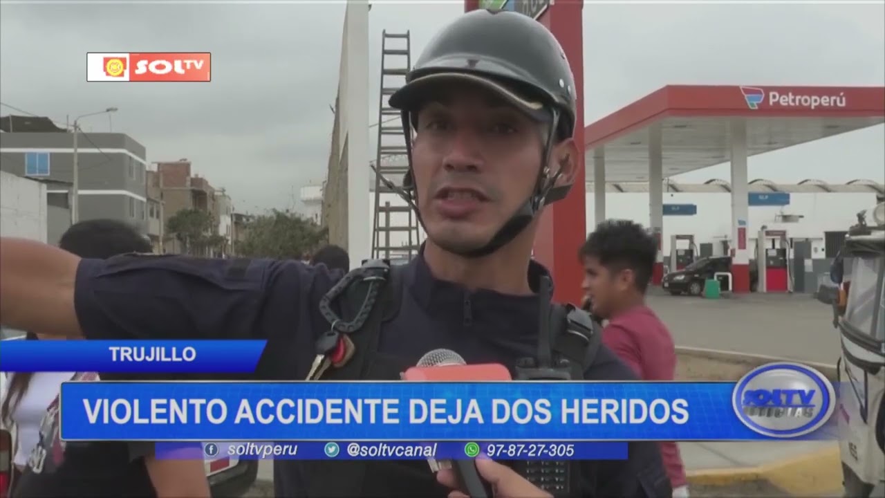Trujillo: violento accidente deja dos heridos