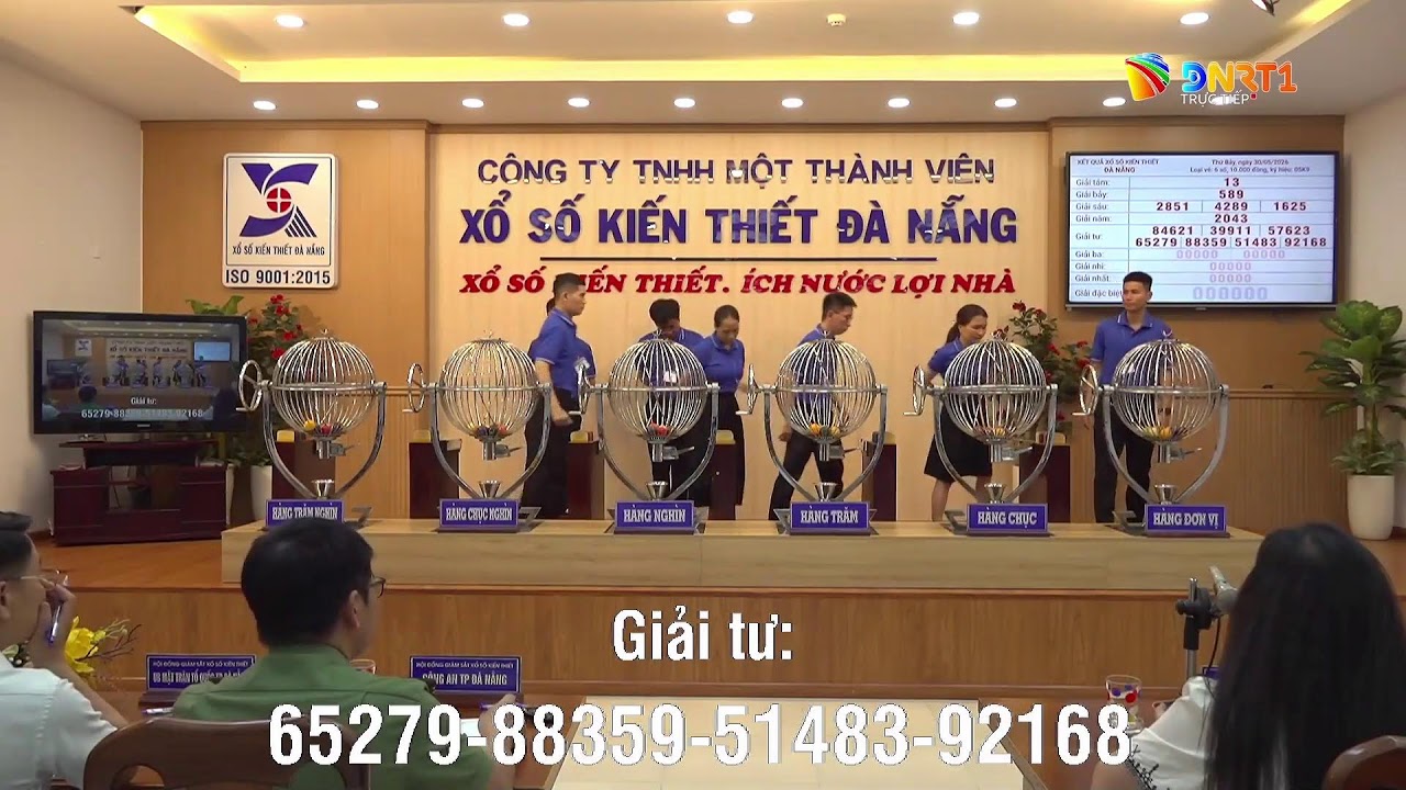 🔴 Kết quả quay số mở thưởng Xổ số kiến thiết Đà Nẵng ngày 30/5/2026