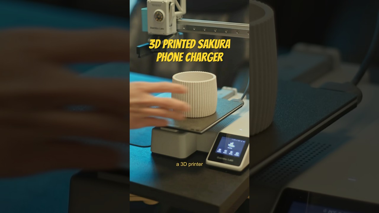 Making a wireless phone charger shaped like Sakura flower using 3D printer #3ddesign #3dprint