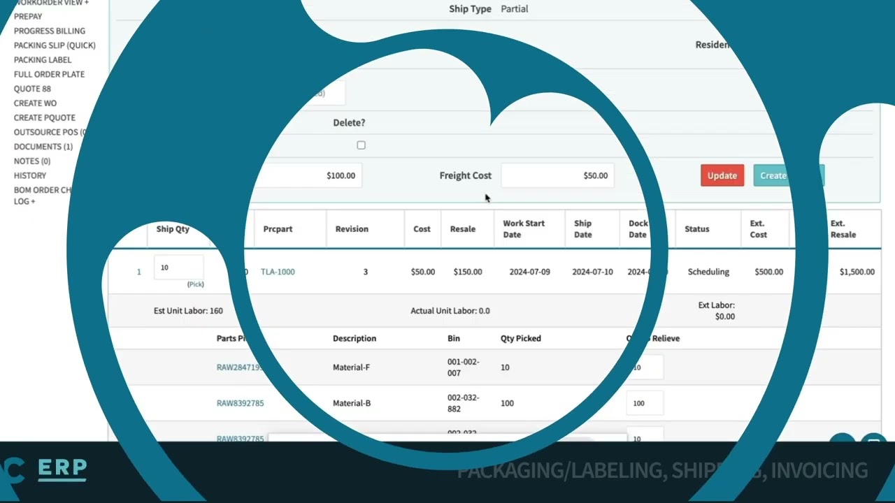 Packing/Labeling & Shipping- Cetec ERP Demos By Department