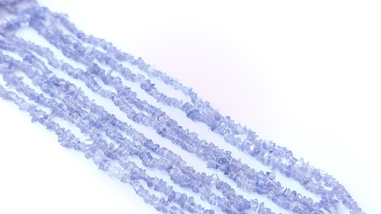 Tanzanite | Chips | 3.5-4.5mm Bead Size | 33cm Strand Length video