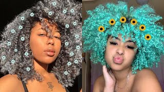 💜💜 HAIR PAINT WAX on CURLY HAIR + EDGES 💜💜 | LOW KEY EXTRA EDITION