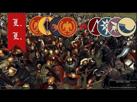Rome II Total War - 4vs4 Rome, Rome, Lusitani, Cimmeria vs Sparta, Pontus, Parthia, Nervii (#10)
