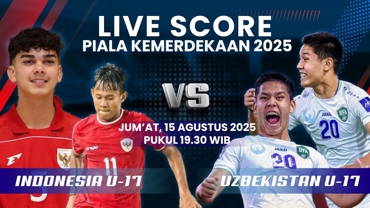 🔴INDONESIA U17 VS UZBEKISTAN U17 MATCH PIALA KEMERDEKAAN 2025 || LIVE SCORE