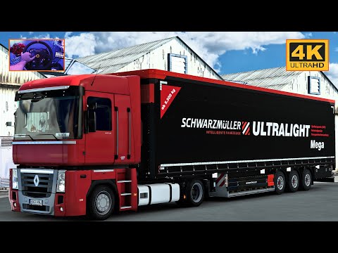 Renault Magnum 480 in Promods | Sligo - Aberystwyth | ETS2 Gameplay 4K + wheel cam