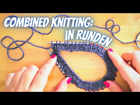 Purl stitches are easier to knit! Combined knitting in the round