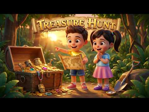 Jungle Hunt Song for Kids | Treasure Hunt Adventure | Animals & Actions |  Rishik Films #kids