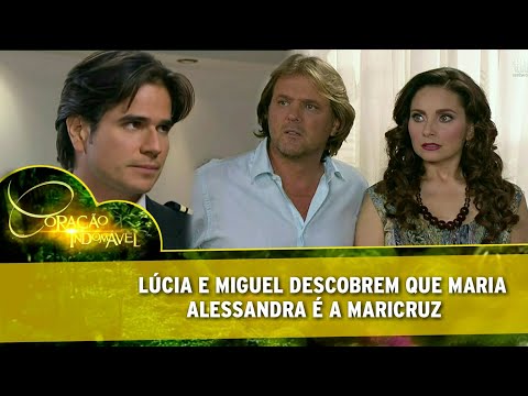 Coração Indomável - Lúcia e Miguel descobrem que Maria Alessandra é Maricruz