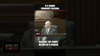 He Could Read The Court Reporter's Screen