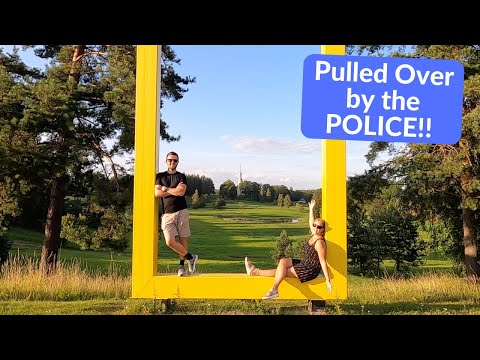 A dodgy BORDER CROSSING and getting PULLED OVER by the POLICE in Estonia!