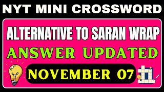 Alternative To Saran Wrap NYT Crossword Clue | NYT Crossword #crossword #nyt