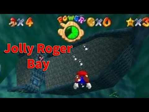 Super Mario 64 Jolly Roger Bay - Calm Music - 10 Hours - Rain & Thunder Background - Dark Screen