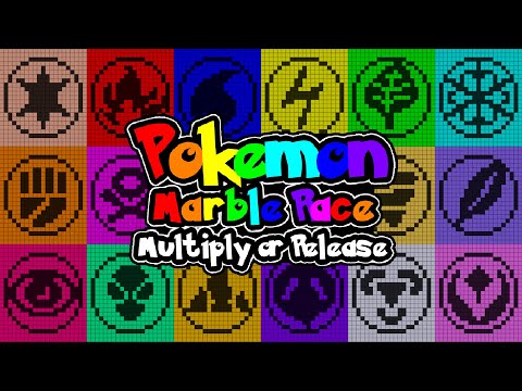 Multiply or Release - Pokemon Types - Tournament - Algodoo Marble Race