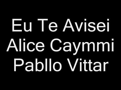 Alice Caymmi, Pabllo Vittar - Eu Te Avisei (letra)