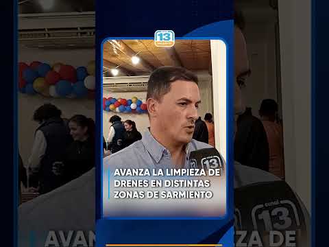 Avanza la limpieza de drenes en distintas zonas de Sarmiento