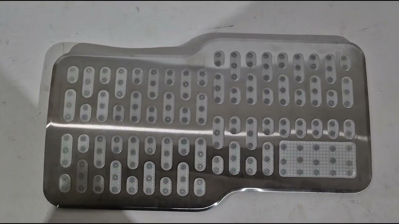 Heel pad for car mats Neon Blue Video 6