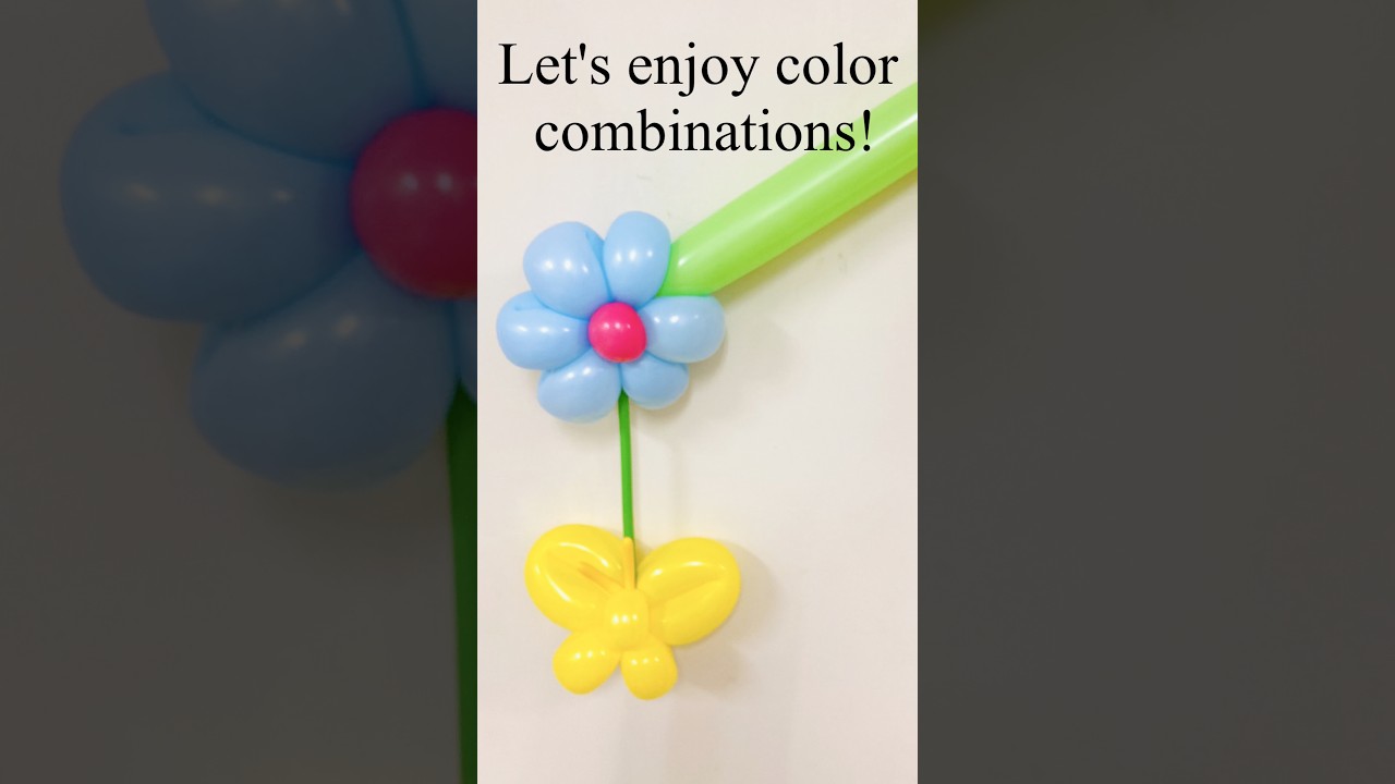 Flower & Butterfly 🦋 spring balloon 【バルーンアートかねさん】 Let's enjoy color combinations!
