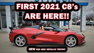 FIRST 2021 C8 CORVETTES ARE HERE!!! 2LT & 3LT W/ Z51~ NEW RED MIST METALLIC | Coupe & Convertible