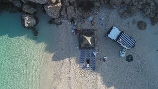preview picture of video 'تصوير جوي من مكان التخييم على أحد أجمل الشواطئ في ولاية صور | 21 نوفمبر 2018'