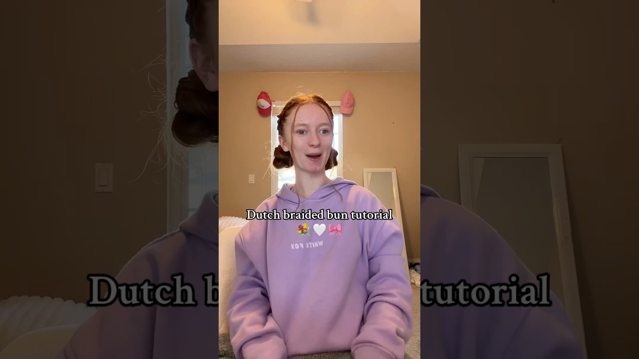 Dutch braided bun tutorial! 💐🤍🎀